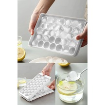 Valletta Pumo Beyaz 33 Bölmeli Kapaklı Küre Buz Kalıbı Beyaz