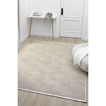 Fizy Beyaz Bej Halı Loop Sisal Halı Modern Dokuma Oturma Odası Salon Halısı 11290b Beyaz - Bej