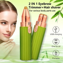 Şarj Edilebilir Elektrikli Kaş Düzeltici Epilatör Yeşil Diğer