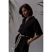 Mai Collection Mai Studios Co. Olympos Halatlı Siyah Müslin Takım Siyah