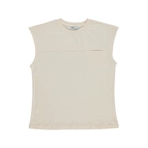 Civil Boys Basic Sıfır Kol 6-9 Yaş Tişört - Ekru