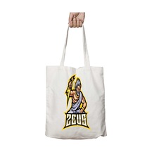 Art Hediye Zeus Yıldırım İki Tarafı Kalıcı Baskılı Yıkanabilir Okul Plaj Omuz Bez Çantası Çok Renkli
