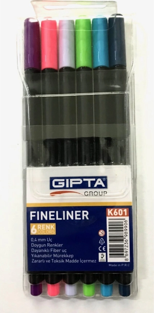 K601 Fınelıner 0,4 Mm Uç 6 Renk