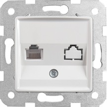 Viko Linnera/rollina Beyaz Tekli Data Cat-6 İnternet Prizi Çerçevesiz - 90440078