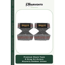 Premium Shock Team 8 Strap Gri-kırmızı Alışveriş Outdoor Unisex