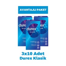 Durex Klasik Prezervatif 10'lu 3 Adet