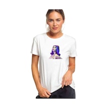 Katy Perry California Gurls Baskılı Beyaz Kadın Tshirt