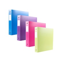 3 Yüzük Binder, 1 İnç Capacidad, Opaco, Ölçüler Carta, Paket De 4, Azul, Pembe, Morado, Verde 50162 6497