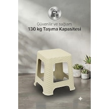 Hasır Küçük Boy Sağlam Kaliteli Kalın Tabure Krem-ma108 1 Adet