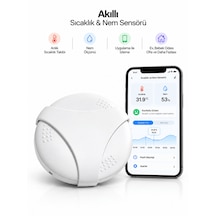 Fletvi Smart Akıllı Isı Ve Nem Sensörü Anlık Bildirim Uygulamadan Takip Uyarılı Ortam Algılayıcı Isı Nem Dedektörü Cihazı