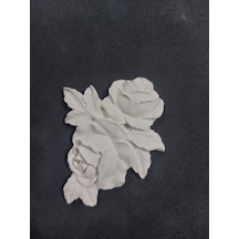 Yapraklı İki Güllü Çiçek 11x8,5cm