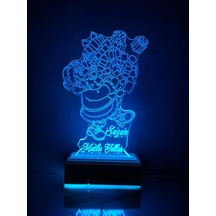 Kişiye Özel Hediye 3D Yeni Yıl Noel Baba Masaüstü Led Lamba