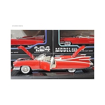 Hobbiez World Cadillac Eldorado Biarritz Convertible Diecast 1959 Kırmızı Model Araba