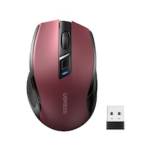 4000 Dpı Ergonomik Sessiz Kablosuz Optik Mouse, Kırmızı, 25752 Genel