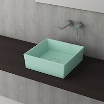 Bocchi Vessel Tezgah Üstü Lavabo 38X38 CM Yeşil 1173-033-0125