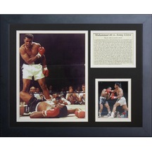 Lexroo Efsaneler Kalıp Hiç Muhammad Ali V.b. Liston Çerçeveli Fotoğraf Collage, 11 X 35,6 Cm