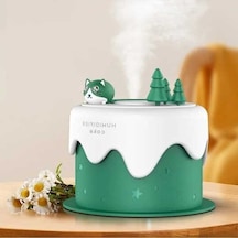 Createtech Usb Sprey Sessiz Nemlendirici Mini Masaüstü M328 Kek Karikatür Işık Gece Lambası Eklentisi Boyut:usb Beyaz