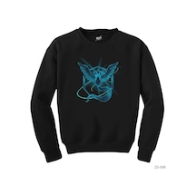 Pokemon Team Mystic Neon Siyah Sweatshirt