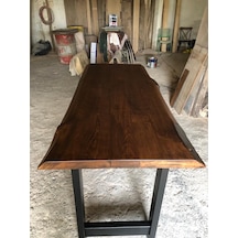 Bintaşmobilya Ceviz Rengi Gürgen Ağacı Bar Masası 180X70.Cm