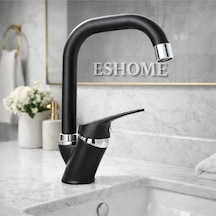 Köşe Borulu Siyah Banyo Lavabo Bataryası Musluğu Siyah Köşe Borulu Siyah Banyo Lavabo Bataryası Musluğu Siyah