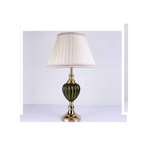 Mim Beyaz Dekorcamlı Abajur