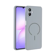 Zore Galaxy A07 Kılıf M-safe Şarj Özellikli Nvth Meta Kapak - Titanyum-gri