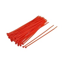 2.5X100Mm 10Cm Plastik Renkli Kablo Bağı 100 Adet Cırt Kelepçe Kirmizi 100 Adet