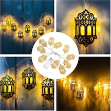 2 Metre Fener Figürlü Ramazan Ledi, Pilli Ramazan Kareem Led, Dekor Led, Ramazan Banner Sarkıt Gün Işığı