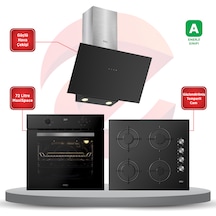 Esty 3481 Safir Plus Touch - ACO5700E6B05 - AURA Max AEF6603B013'lü Ankastre Set Siyah