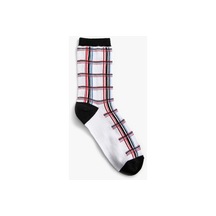Koton Soket Çorap Geometrik Desenli Beyaz 3wak80441aa 3WAK80441AA000