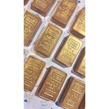 Beyaz Çikolata Dolgulu Külçe Altın Sütlü Hediyelik Çikolata 500 Gr