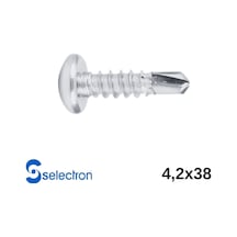 Selectron 4,2 X 38 Yıldız Silindir Başlı Matkap Uçlu Vida 1000 Ad.