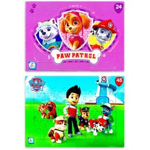 Paw Patrol Ryder Ve Arkadaşları 2 Li Puzzle Yapboz Set 24+48parç