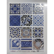 Cadence Desenli Gümüş Varak Pirinç Dekoapaj Kağıdı - Model 049