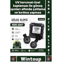 Klips Güçlendirilmiş Kilit Güneşlik Gölge Örtüsü Uv Korumalı Sera Filesi Sabitleme Klipsi 1000 Adet