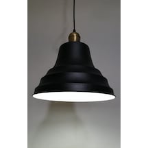 Riolight Retro Siyah Içi Beyaz Tekli Metal Sarkıt Çap: 27Cm (538288198)