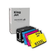 Kingjet Hp Officejet Pro 7612 Uyumlu Yüksek Kapasiteli 4 Renk Takım Çipli Uyumlu Kartuş