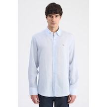 D'S Damat Ds Damat Comfort Mavi Çizgili Gömlek 6hc02g816304m Çok Renkli