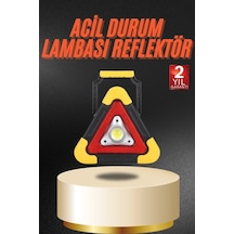 Belirtilmemiş Işıklı İkaz Lambası Reflektör Şarjlı Işıklı Üçgen Led Acil Durum Feneri