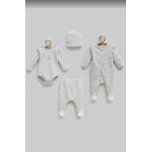 Caramell %100 Pamuk First Car 4'lü Takım Set 56-62 Cm 1-3 Ay Crml.gri.ze2216