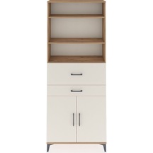Arges Dolap 4 Raflı 2 Çekmeceli 2 Kapaklı 88x30x221 Çam-aytaşı Atlas Çam