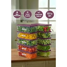 Selka Home 10 Adet 2 Lt. Nora Organizer Buzdolabı Buzluk Düzenleyici Saklama Kabı