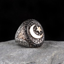 Tesbihsepetim Ayyıldız Model 925 Ayar Gümüş Yüzük