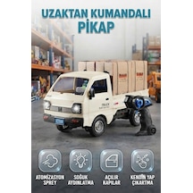 1:16 Ölçekli Işıklı Sesli Uzaktan Kumandalı Buhar Atışlı 2.ghz Frekans Akrobasi Pikap Çok Renkli