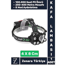 Premium Kamp Avcı Balıkçı Deprem Yüksek Mesafeli 250-400 Metre Net Işık 8 Mod Güçlü Kafa Lambası Çok Renkli
