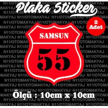 55 Samsun İl Şehir Plaka Sticker Futbol Spor Kulüb