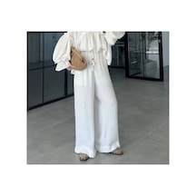 Die&more Belden Bağcıklı Pantolon Beyaz Beyaz