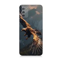 Samsung Galaxy A02s Uyumlu Uçan Kara Kartal Desenli Silikon Kılıf
