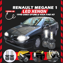 Renault Megane 1 1995-2003 Kısa Far Uyumlu Şimşek Etkili Led Xenon Premium Series H7