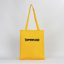 Septicflesh Logo Sarı Gabardin Bez Çanta